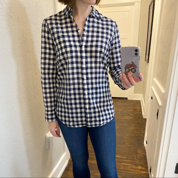 J. Crew Tops - J. Crew, Gingham Button-Down Shirt in Boy Fit!